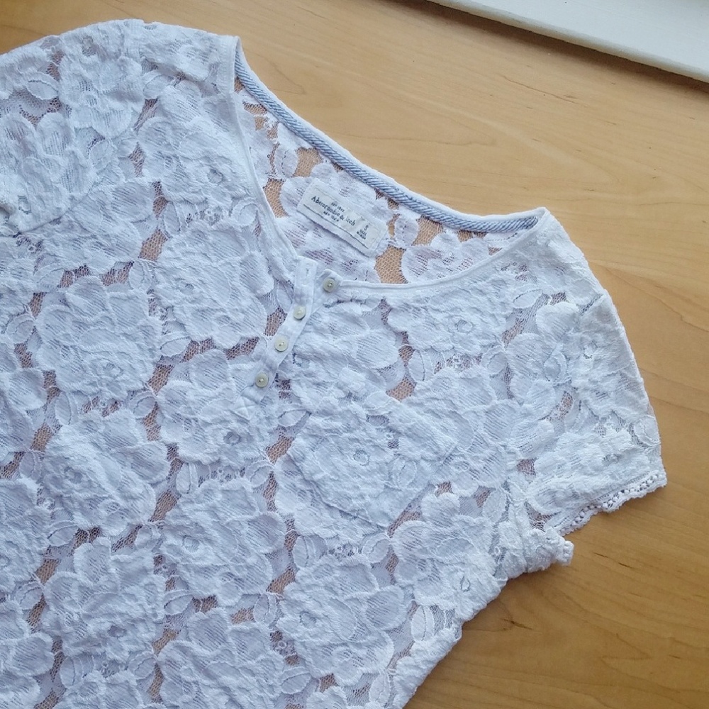 White Lace Abercrombie Top